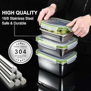 弁当箱・水筒 FORDAYS stainless food pot 350ml Amazon.com: MAOYUAN 3 Pieces Stainless Steel Food Storage